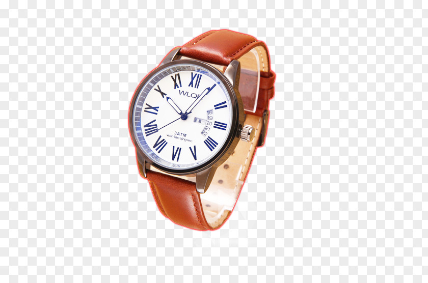 Men's Leather Watch Poster PNG