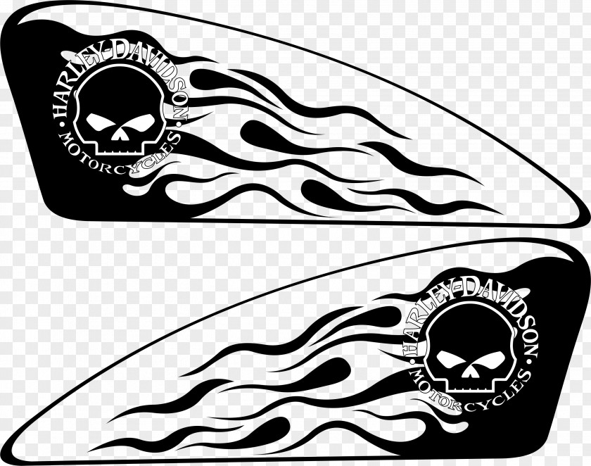 Patterned Vinyl Flames Harley-Davidson Motorcycle Stencil Air Brushes Decal PNG