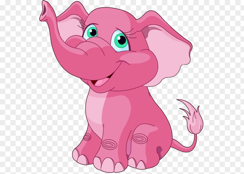 Pink Elephant Royalty-free Cartoon PNG