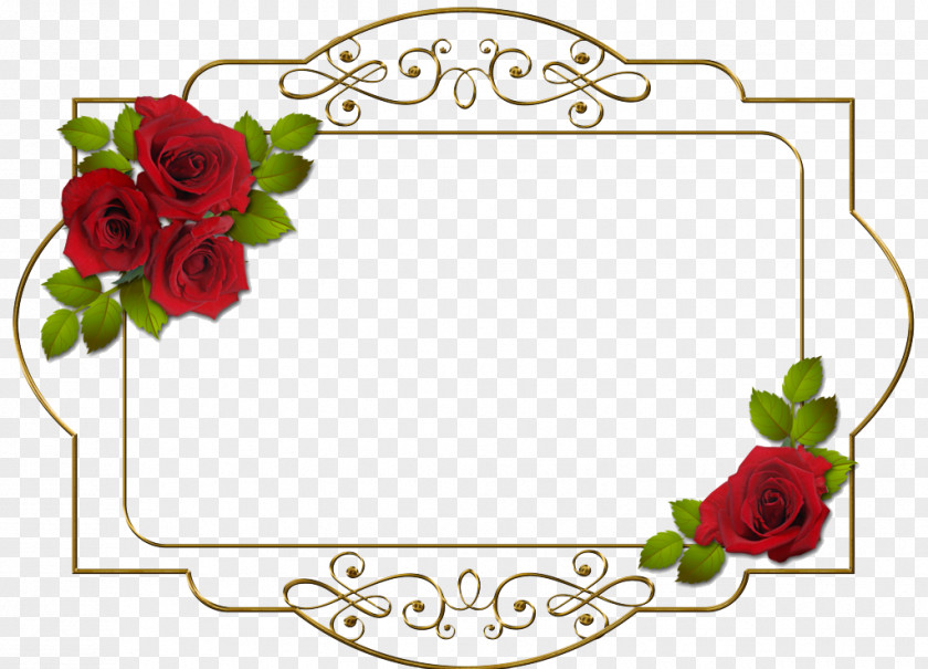 Red Rose Metal Frame Picture Digital Photo Flower Clip Art PNG