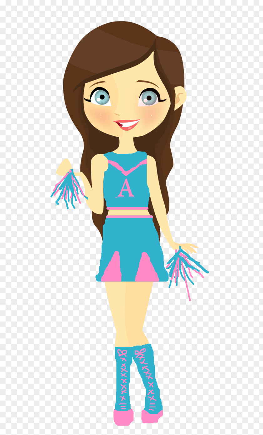 Pijama Cheerleading Black Hair Clip Art PNG