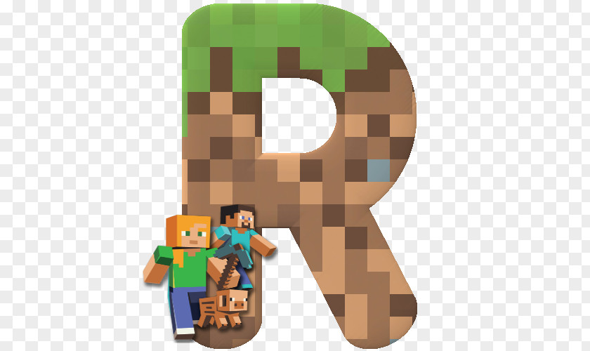Block Letters Minecraft Letter Alphabet Video Game Birthday PNG