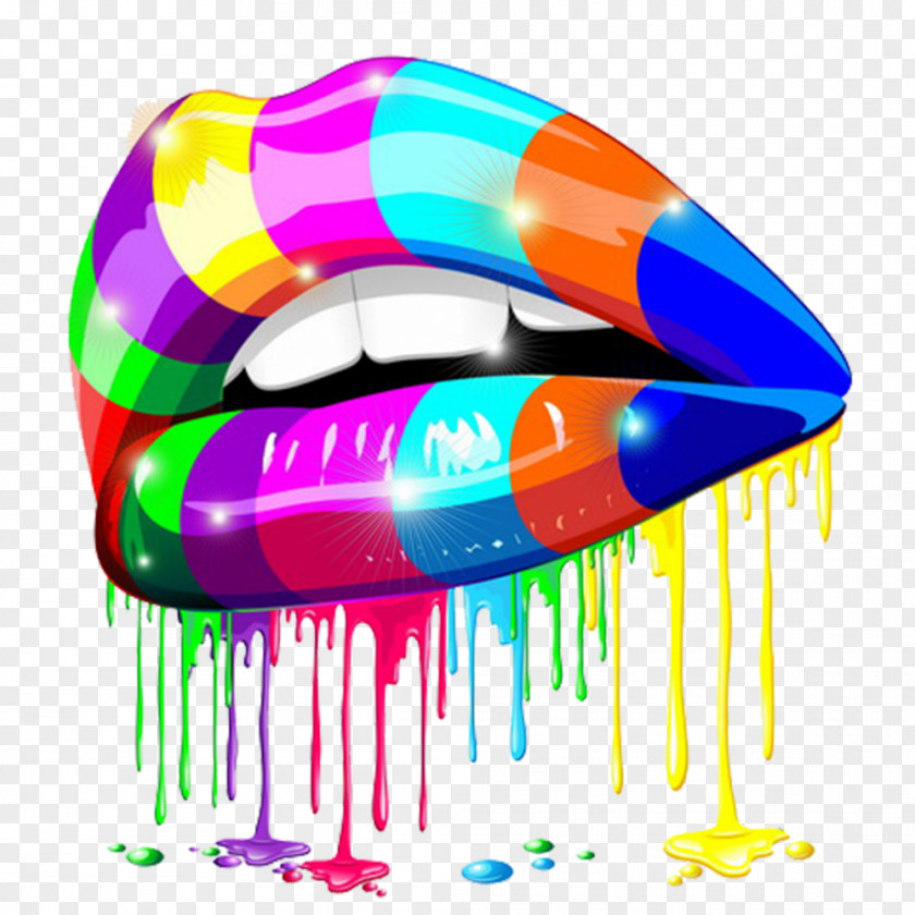 Cool Psychedelia Psychedelic Art Lip PNG