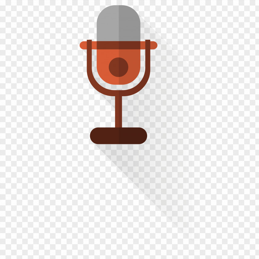 Vector Microphone Flat Design PNG
