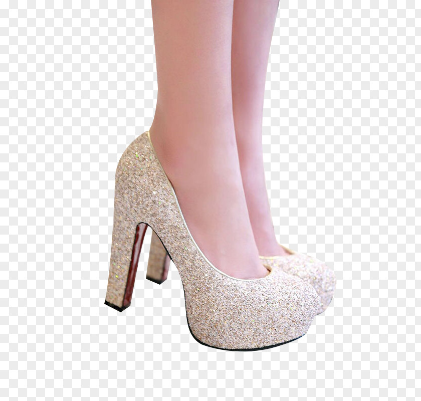Women's Silver Glitter Heels High-heeled Footwear Shoe Designer PNG