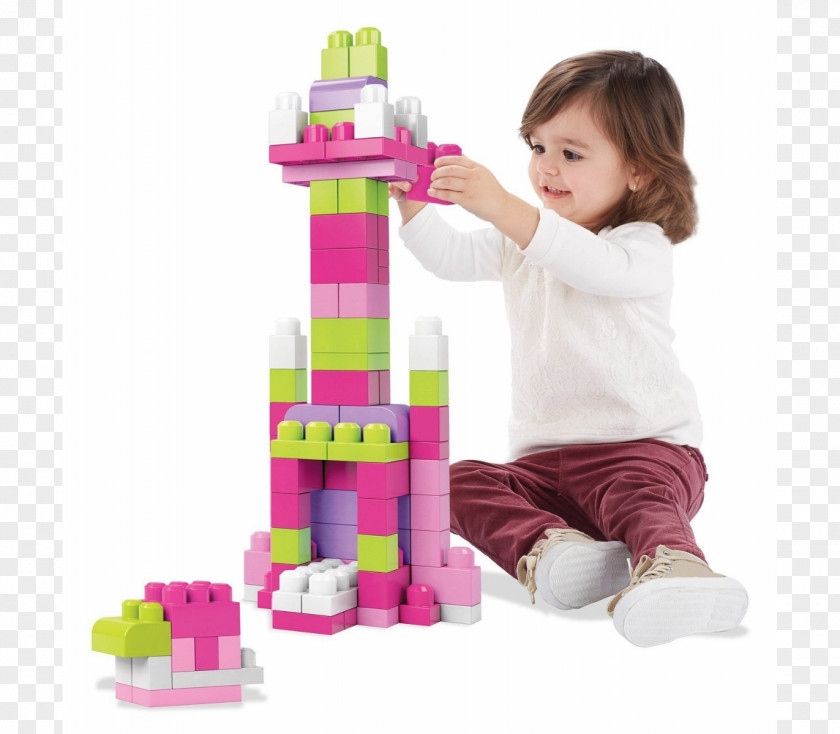 Color Building Blocks Mega Brands Toy Block Pink Mattel PNG