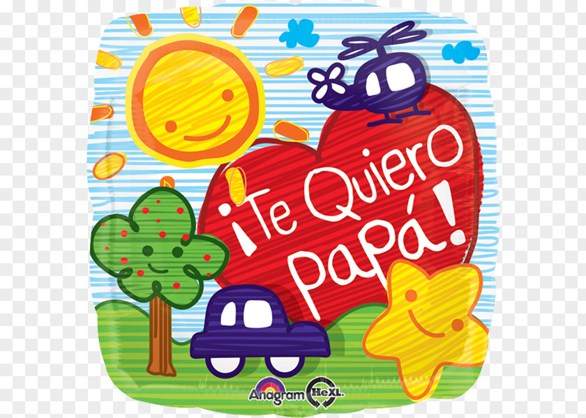 Father's Day Te Quiero, Papá Toy Balloon Retail PNG