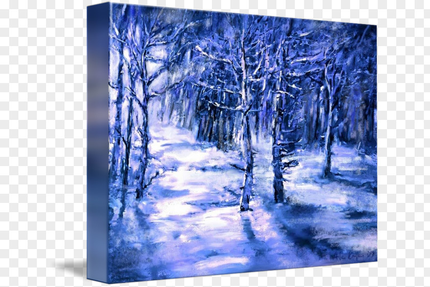 Moonlight Watercolor Painting Acrylic Paint Woodland PNG