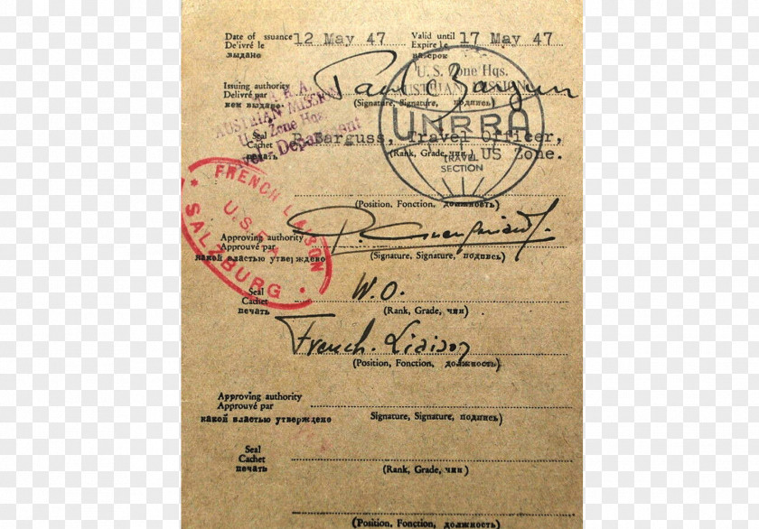 Passport Travel Document Second World War PNG