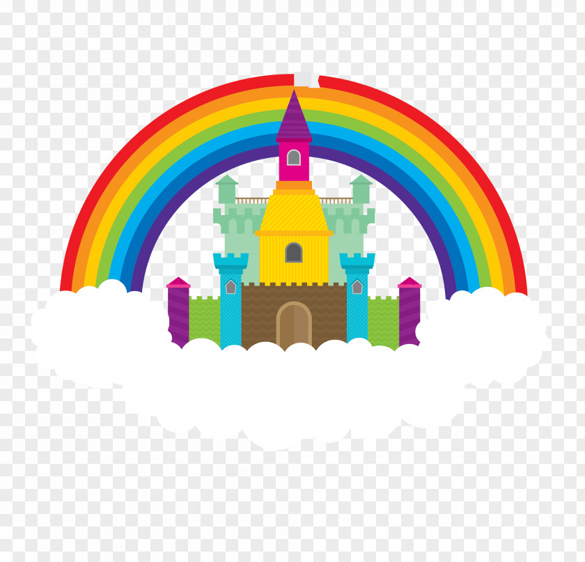 Castle Under The Rainbow Room Euclidean Vector PNG