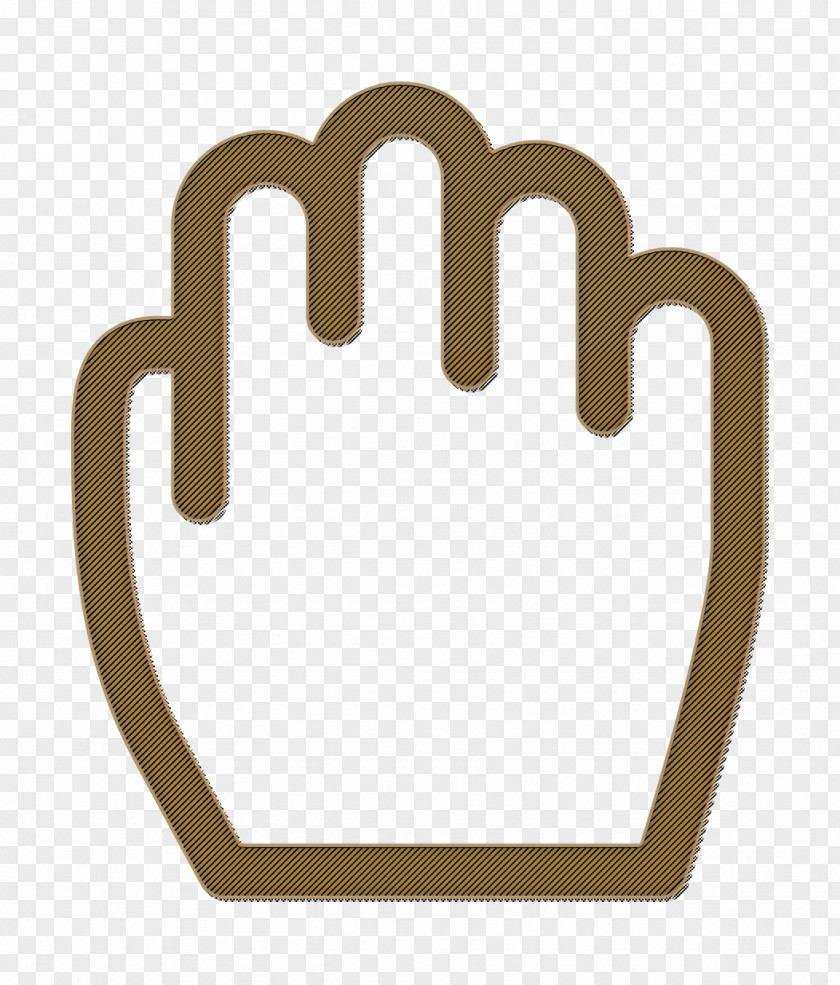 Cursor Lineal Icon Fist Drag PNG