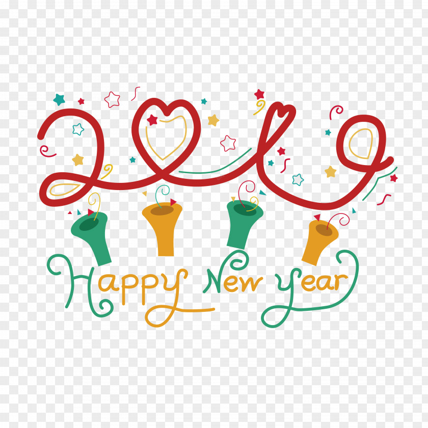 Logo Sticker New Year Design PNG