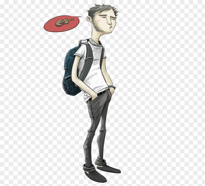 Simple Backpack Spit Juvenile Drawing Illustration PNG