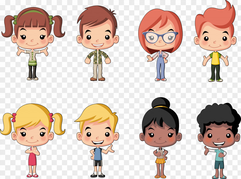 Cartoon Country Kids Vector Child Woman Illustration PNG