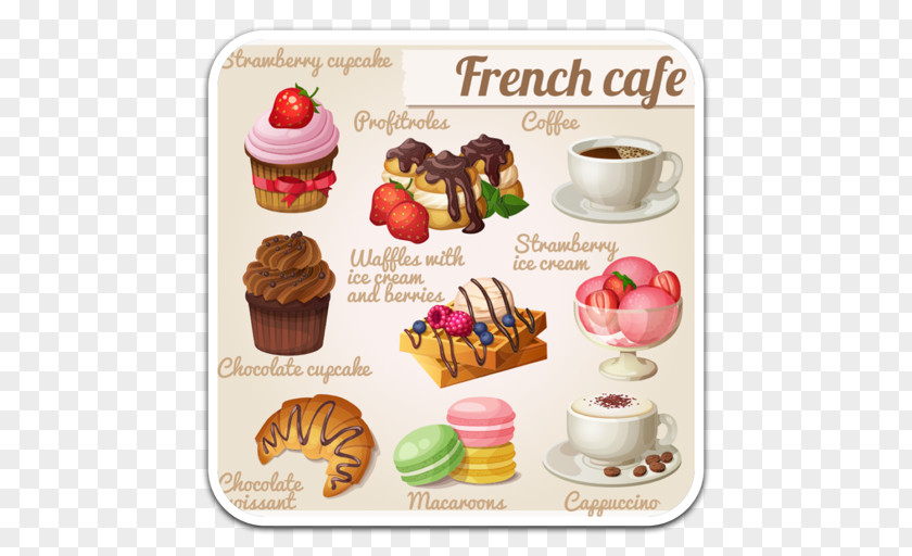 Coffee French Cuisine Ice Cream The Cafe Cupcake PNG