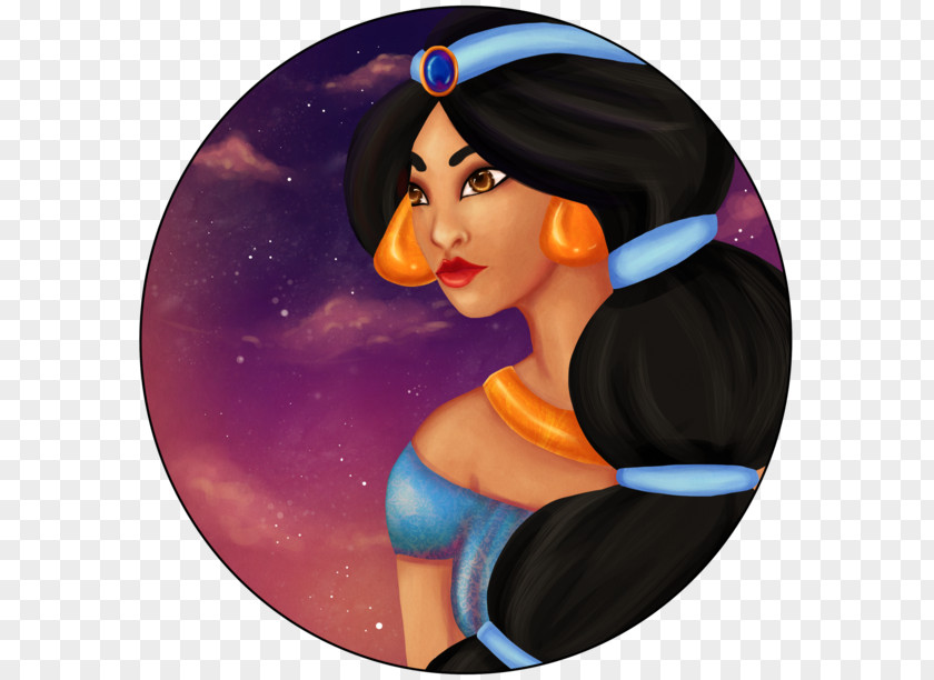 Princess Jasmine Cartoon Black Hair PNG