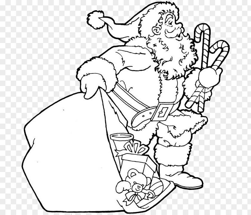 Santa Claus Coloring Book Christmas Colouring Drawing PNG