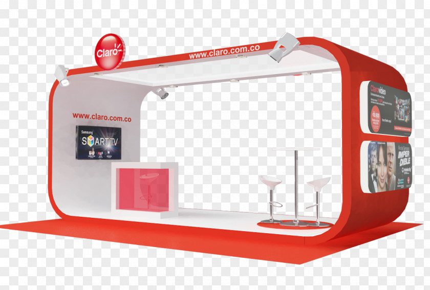 Standee Flex Estand Fair Claro Colombia PNG