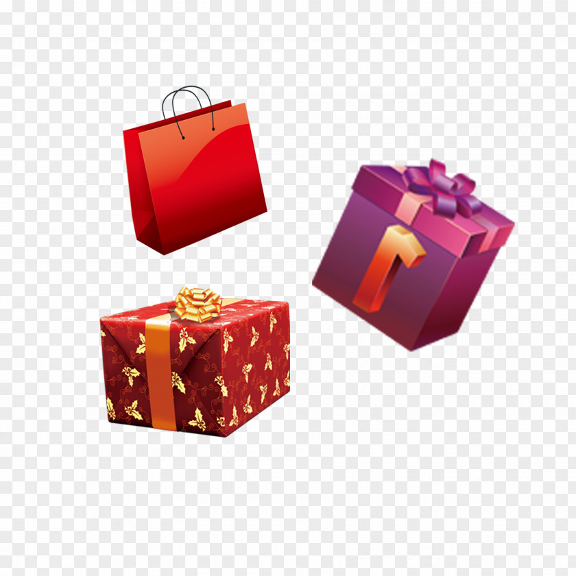 Box Gift Gratis Red White PNG