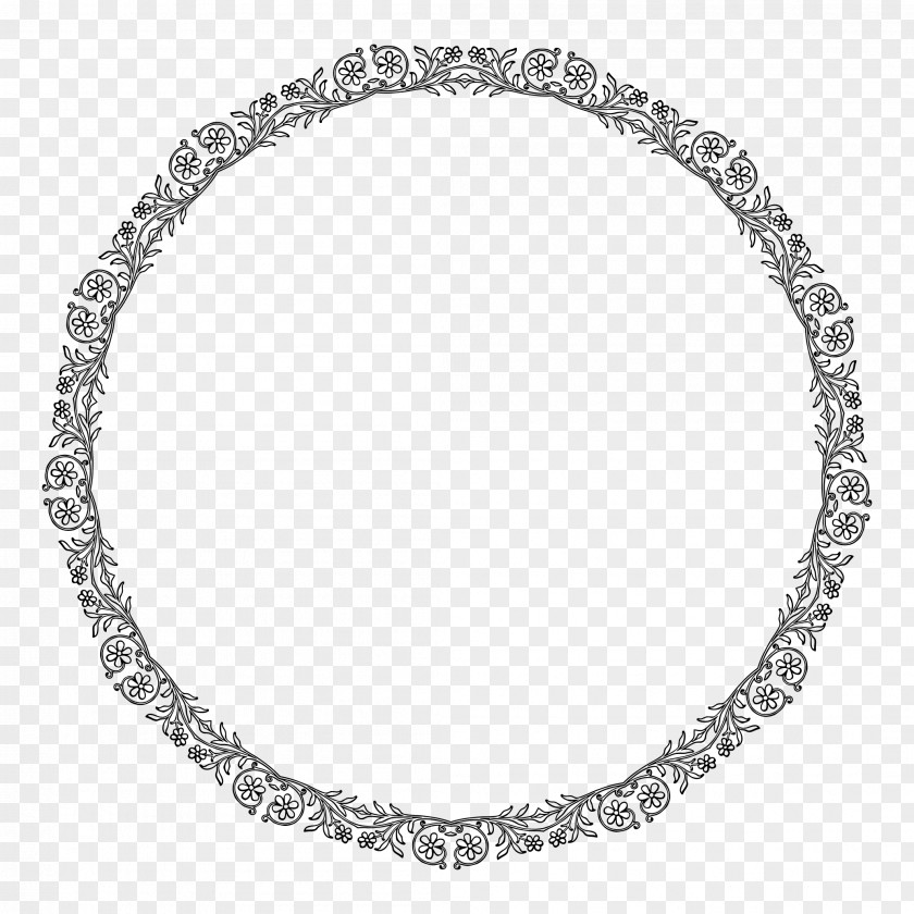 Circle Floral Border Sensor PNG