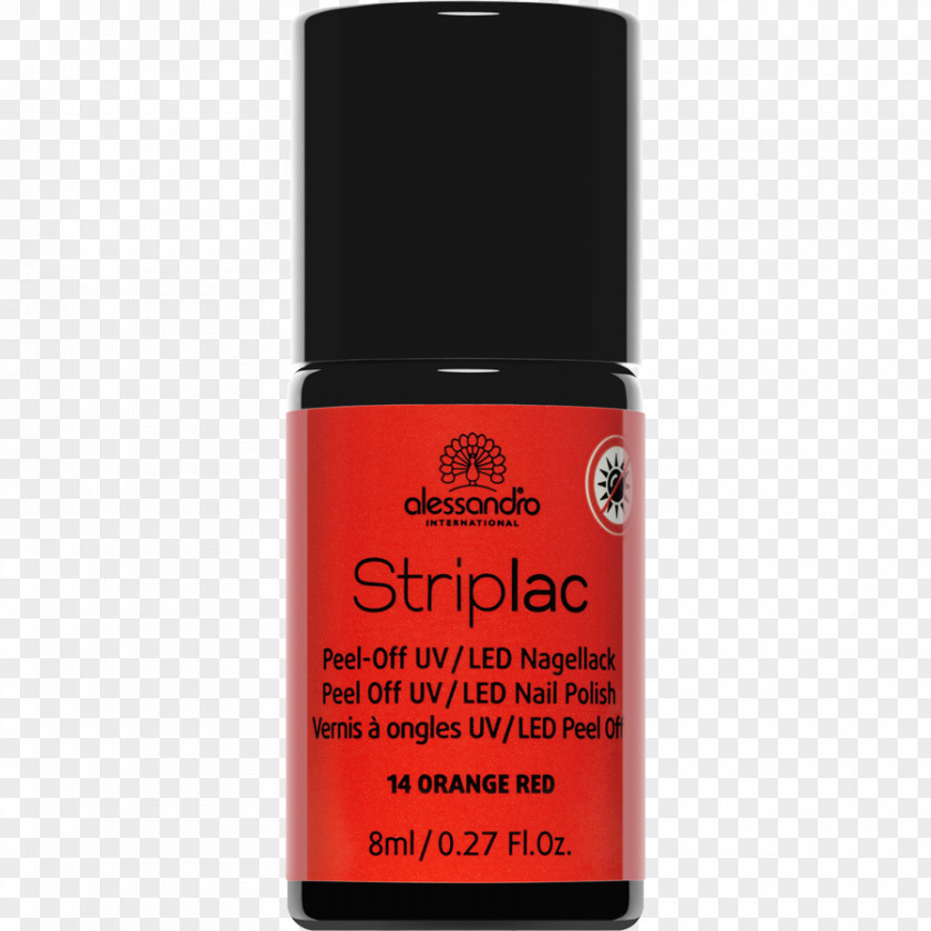 Lampi Alessandro Striplac Cosmetics Peel Off UV LED Nail Polish Red PNG