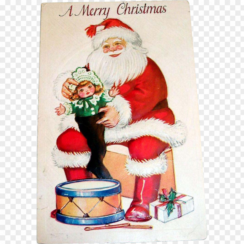 Postcard Santa Claus Christmas Animation Gift PNG