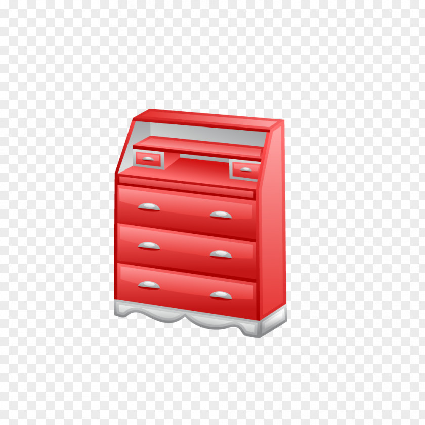Red Cupboard Cabinetry Illustration PNG