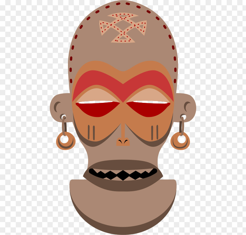 African Vector Traditional Masks Clip Art PNG