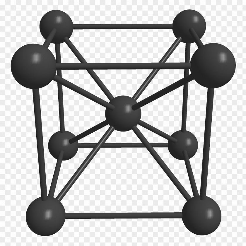 Iron Primitive Cell Crystal Structure Lattice PNG