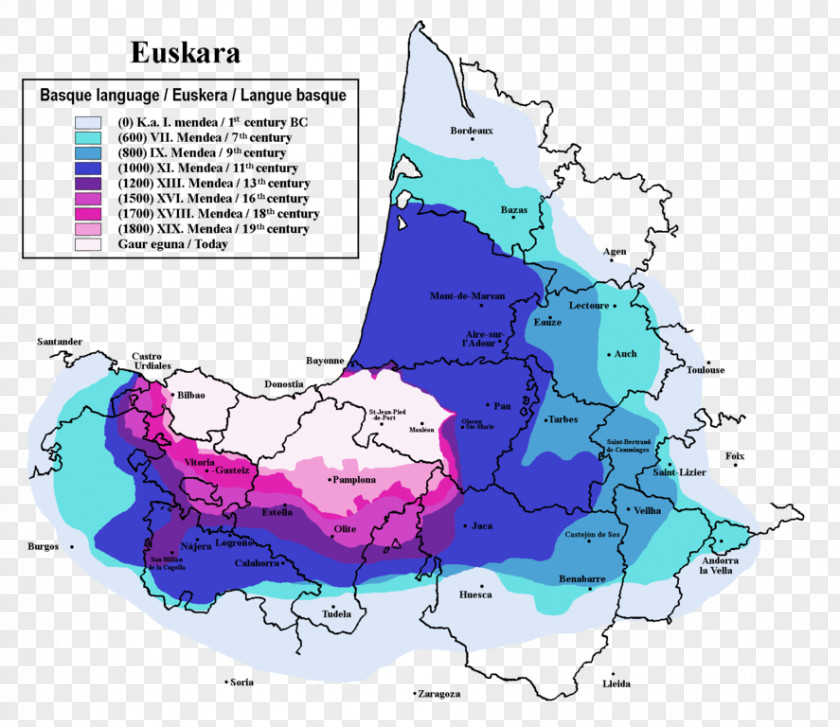Map Basque Language Country Basques PNG