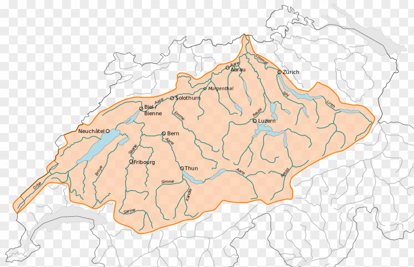 Water Aare Hydrology Of Switzerland Hydrography Main Stem PNG