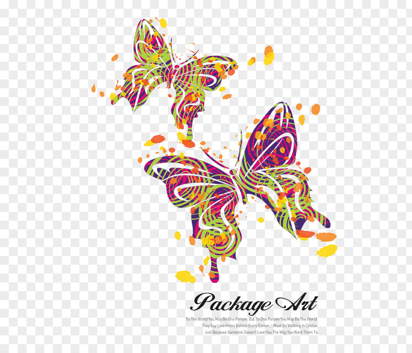 Butterfly Art Graphic Design Wallpaper PNG