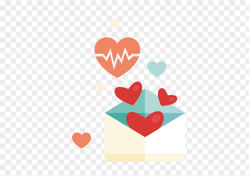 Cartoon Envelope Heart Drawing PNG