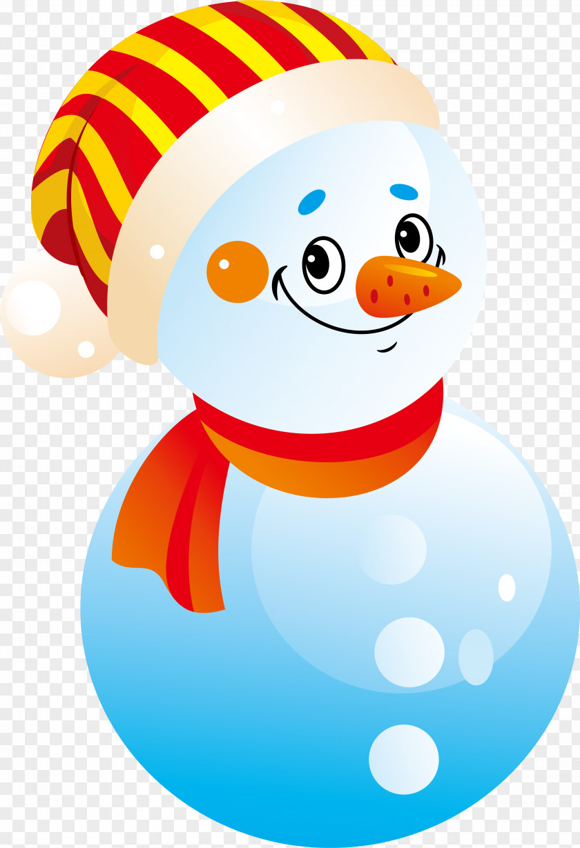 Lovely White Snowman Carrot Clip Art PNG