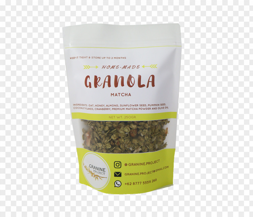 Matcha Granola Green Tea Honey Superfood PNG