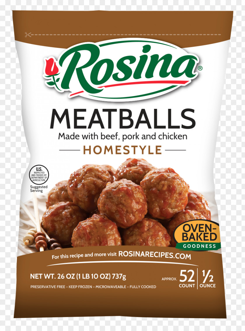 Meat Meatball Marinara Sauce Rosina Food Products Pasta Italian Cuisine PNG