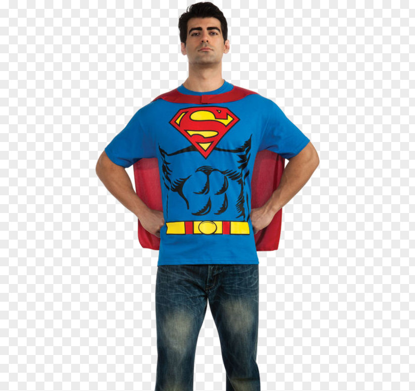 Superman T-shirt Man Of Steel Costume Cape PNG