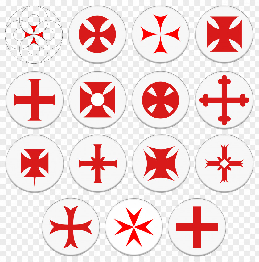 Symbol Knights Templar Cross Clip Art PNG