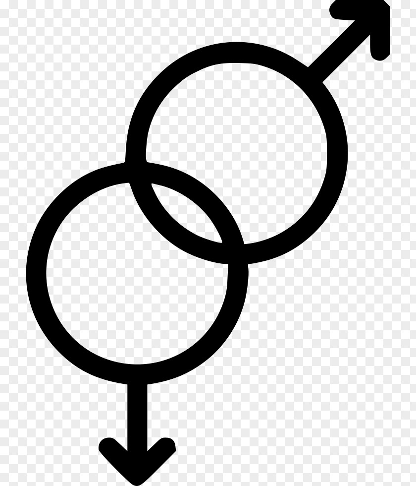 Blackandwhite Symbol Gender Line PNG