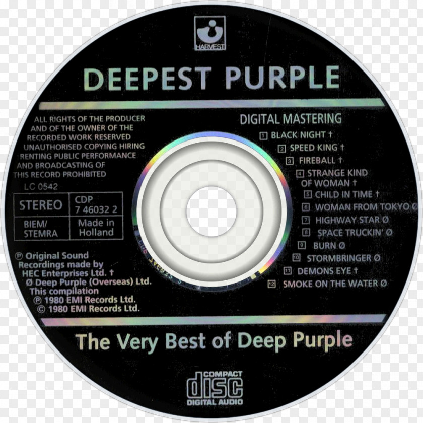 Deepest Purple: The Very Best Of Deep Purple Concerto For Group And Orchestra Compact Disc Album PNG