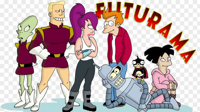 Futurama Logo Leela Philip J. Fry Planet Express Ship Bender PNG