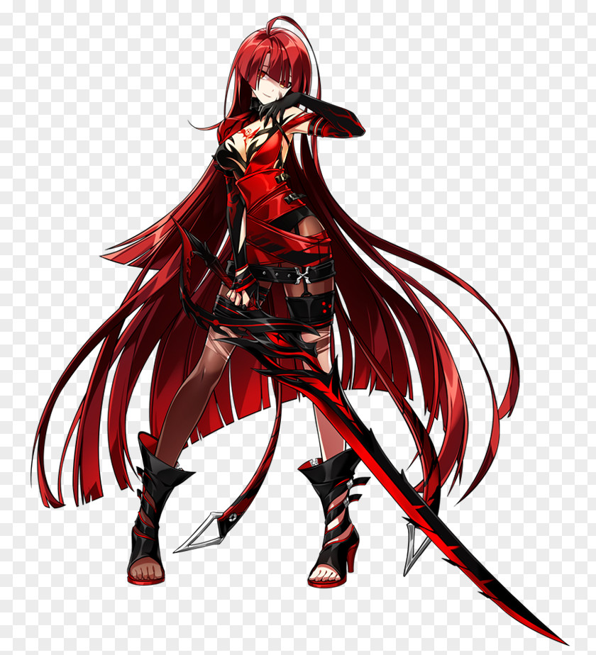 Bloody Rose Elsword Elesis MapleStory Character Player Versus PNG