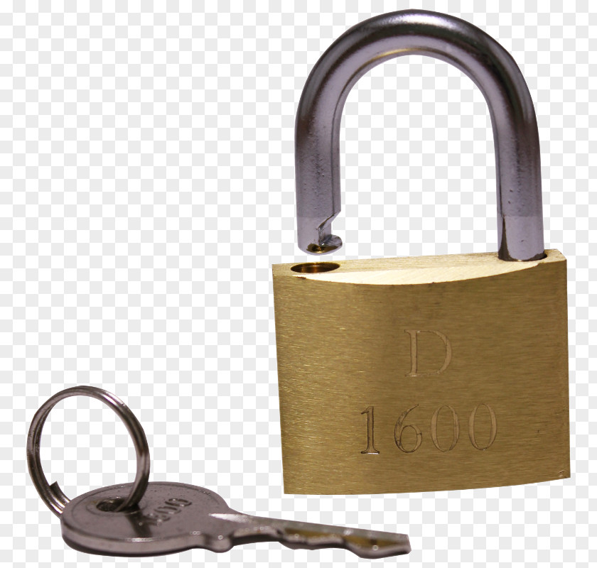 Lock And Key Padlock Brass Material PNG