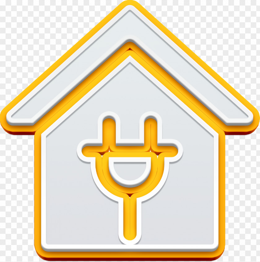 Power Icon Filled Smart Home Buildings PNG