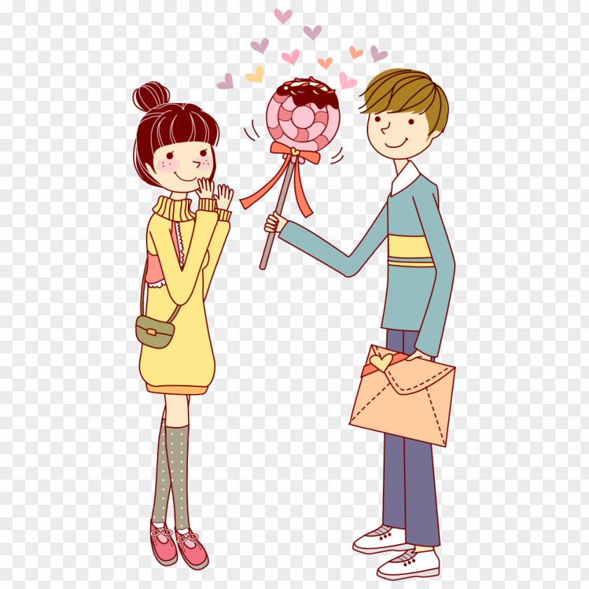 Cartoon Couple Romance Significant Other PNG