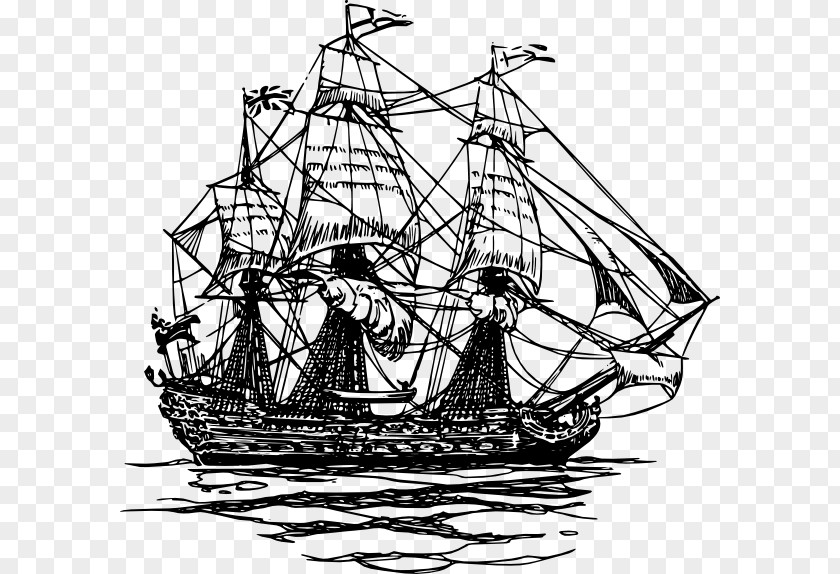 Clipper Ships Images Sailing Ship Piracy Drawing Clip Art PNG