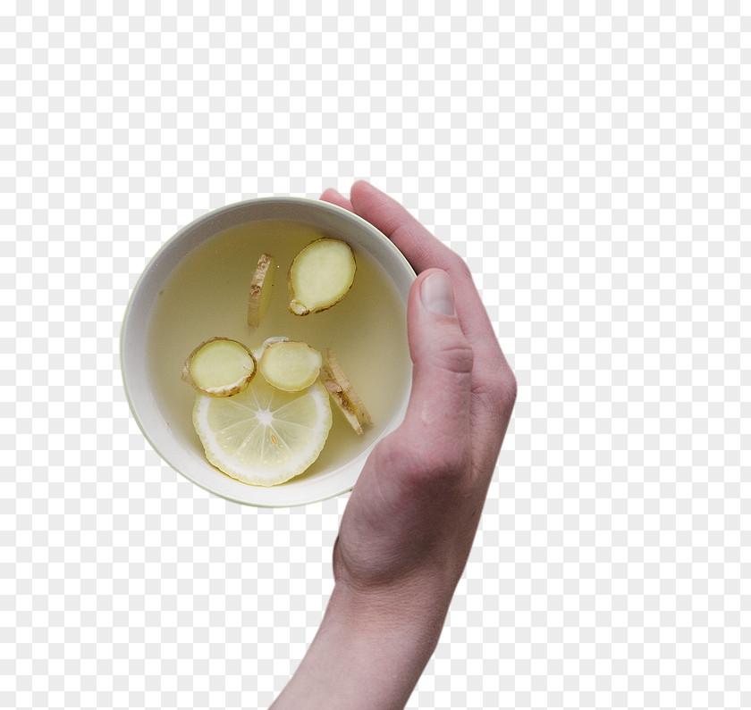 Hand Ginger Lemon Tea Day Spa Home Health Detoxification PNG