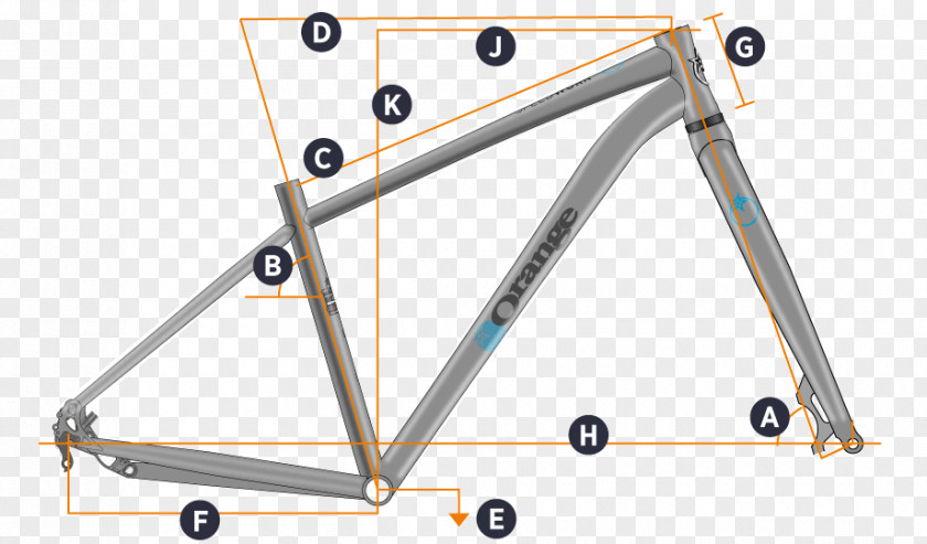 Bicycle Orange Mountain Bikes Frames Geometry PNG