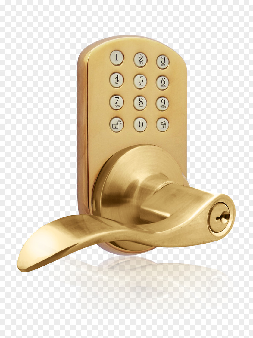 Electronic Lock Door Handle Keypad PNG
