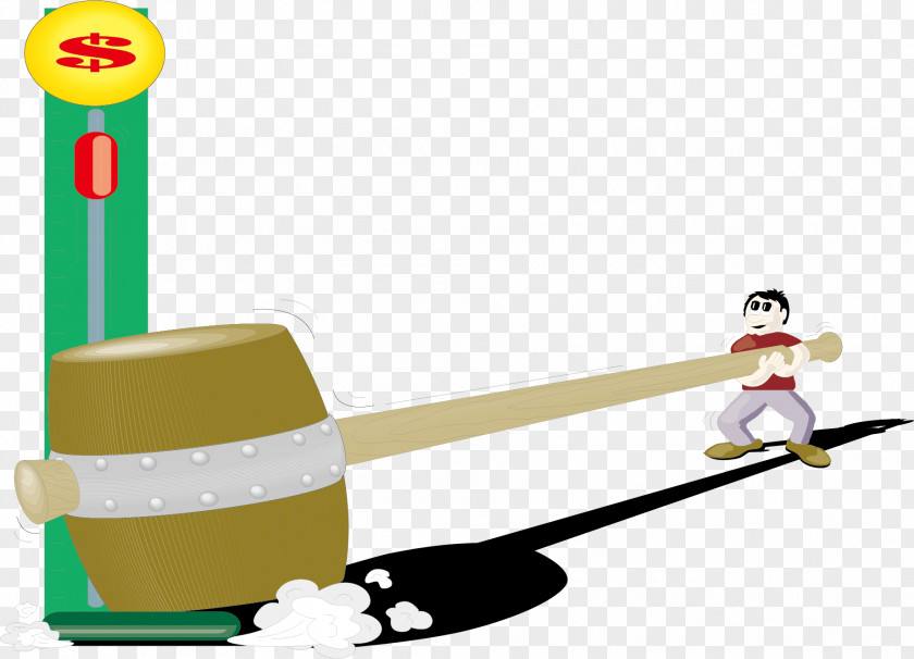 Free To Pull The Hammer Picture Material Cartoon PNG